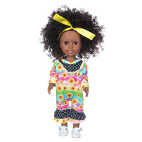 Poupées fille noire 14 pouces poupées bébé réaliste afro-américaine jouet fille noire africaine