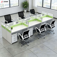 JIUSHUN Mobilier de bureau commercial de luxe, Poste de travail informatique avec cloison pour employés