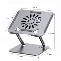 Support d'ordinateur portable pivotant stable, support métallique pliable réglable à 360 degrés, double bras, compatible avec les ordinateurs portables de 10 à 17 pouces, iPad, 10 kg