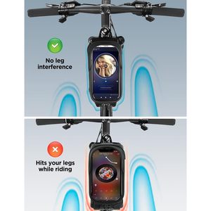 Borsa Premium porta telefono bici borsa impermeabile con telaio anteriore per bicicletta EVA con Touch-Screen in TPU borsa sport ciclismo accessorio - Product Image 6