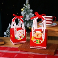 Boîtes à bonbons en gros, boîtes à bonbons de Noël imprimées créatives, boîtes à bonbons de Noël en forme de Père Noël rouge et d'élk, boîtes à bonbons de Noël pour la veille de Noël, boîtes à bonbons cadeaux