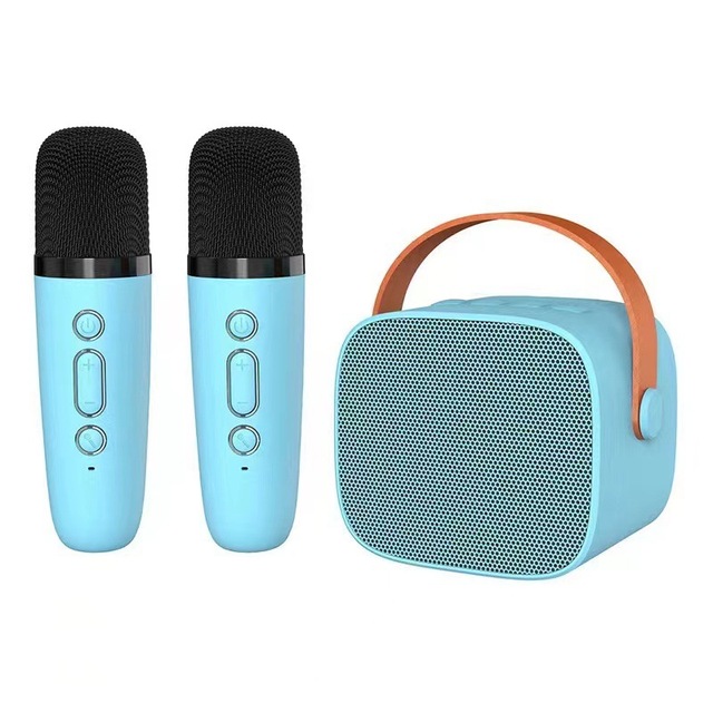 Mini Karaoke Machine for Kids Portable Bluetooth Speaker with 2 Wireless Microphones for Kids and Adults Birthday Home Family