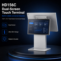 Panel PC Android de 15.6 Pulgadas, RK3566 Quad Core, Pantalla Táctil Totalmente Cerrada, Monitor Delgado de Aleación de Aluminio, Pantalla Inteligente para Kiosco Minorista