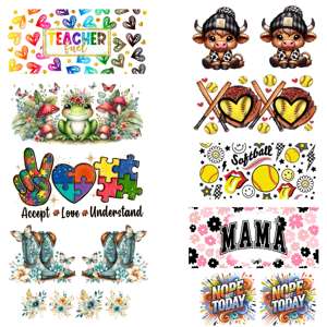 Venta al por mayor UV DTF <span class=keywords><strong>Cup</strong></span> Wrap Transfers Evil Eye Calcomanías impermeables 16oz Tumbler Stickers <span class=keywords><strong>Glass</strong></span> Can Wraps Custom Drinkware Decoración - Product Image 4