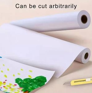 2026 Trending <b>White</b> Art Paper Roll for Drawing Painting Gift Wrapping for Pencil Ink <b>Markers</b> Bulletin Board-For Artists Hobby - Product Image 2