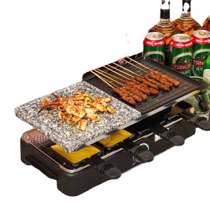 Four à griller pour fête à la maison Barbecue de pique-nique détachable Barbecue électrique antiadhésif Barbecue à <span class=keywords><strong>raclette</strong></span> pour 8 personnes - Product Image 1
