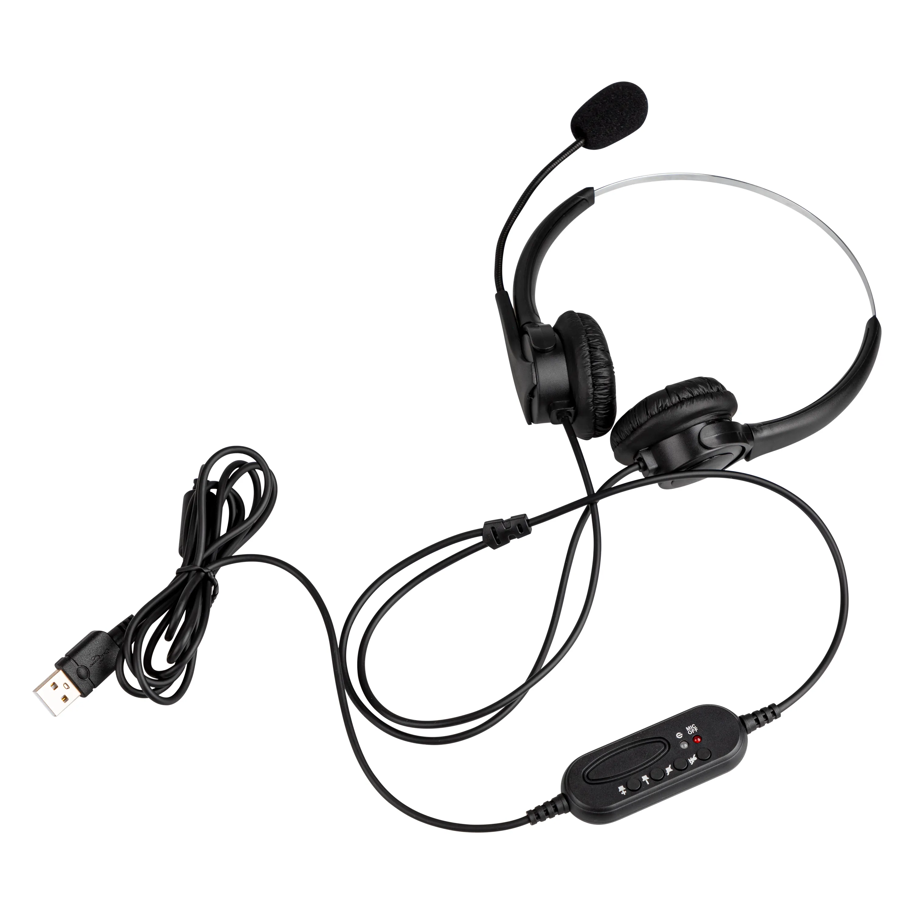 Audio Controls Stereo Computer Business Headphones Usb Headset
