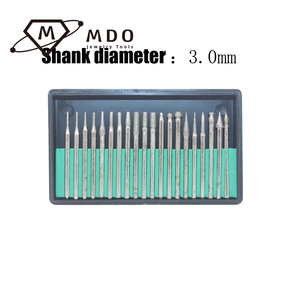 Chất Lượng Cao 30 cái/hộp Xoay Mài Công Cụ Đá Quý Kim Cương Cắt Khoan Bộ 2.35Mm/3M Mini Emery Kim Cương Burr Khoan Bits - Product Image 6