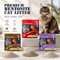 Arena para Gatos de Bentonita 99.99% Libre de Polvo, Arena para Gatos de Alta Calidad en Forma de Bola, Arena Natural de Sodio para Mascotas