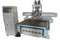 Machine de fraisage CNC 3 axes à grande échelle pour le travail du bois de meubles de style panneau, broche simple, contrôle NC Studio, pompe incluse