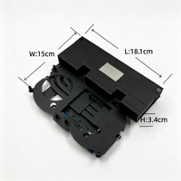 Refroidisseur de processeur pour mini PC 125W avec 3 caloducs en cuivre, base en cuivre, ailettes en aluminium, kit double ventilateur 1225 8020, roulement FDM