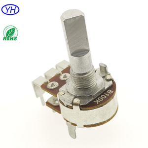 OEM 16Mm <span class=keywords><strong>2</strong></span> Gang Tuyến Tính 10K 50K 100K 500K Điều Khiển Âm Lượng Âm Thanh Nổi Carbon Phim Dọc Với Giá Đỡ - Product Image 3