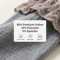 Chaussettes de cheville en coton peigné personnalisées OEM, avec bordure à volants et nœud décoratif, chaussettes décontractées à côtes verticales pour jeunes filles, multicolores, vente en gros