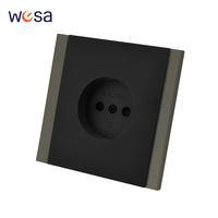 Enchufe de Pared WESA 16A, 1 Tomacorriente, Diseño Moderno y Lujoso, Enchufe Europeo