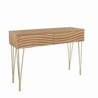 Table console élégante Boho-Chic de haute qualité petit mobilier moderne avec bois et fer forgé pour salon ou hôtel