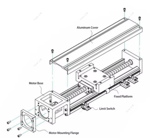 โมดูลลิเนียร์บอลสกรู WDKK60-150 ระยะเคลื่อนที่ 150 มม. - Product Image 3