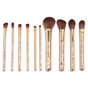 Venta al por mayor de brochas de lujo ostentosas para maquillaje, brocha para cejas con logotipo personalizado, brocha para sombra facial, brocha de <span class=keywords><strong>belleza</strong></span> vintage con mango de oro cromado - Product Image 6