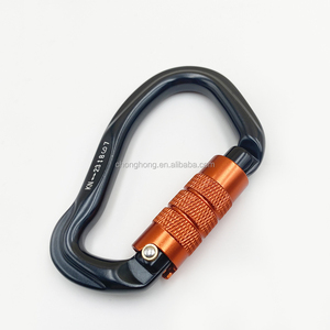 Carabiner Hook High Quality Black 7075 Aluminum Alloy Climbing Carabiner Factory Wholesale Outdoor Camping/Safety Protection Carabiner Hook