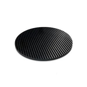 Fábrica Whole Sale Customized Size Carbon Fiber Round CNC Cutting Sheets para Table