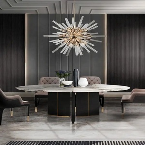 Suspension <span class=keywords><strong>satellite</strong></span> en tube de verre de luxe personnalisée grand lustre doré éclairage pour villa salon chambre maison - Product Image 3