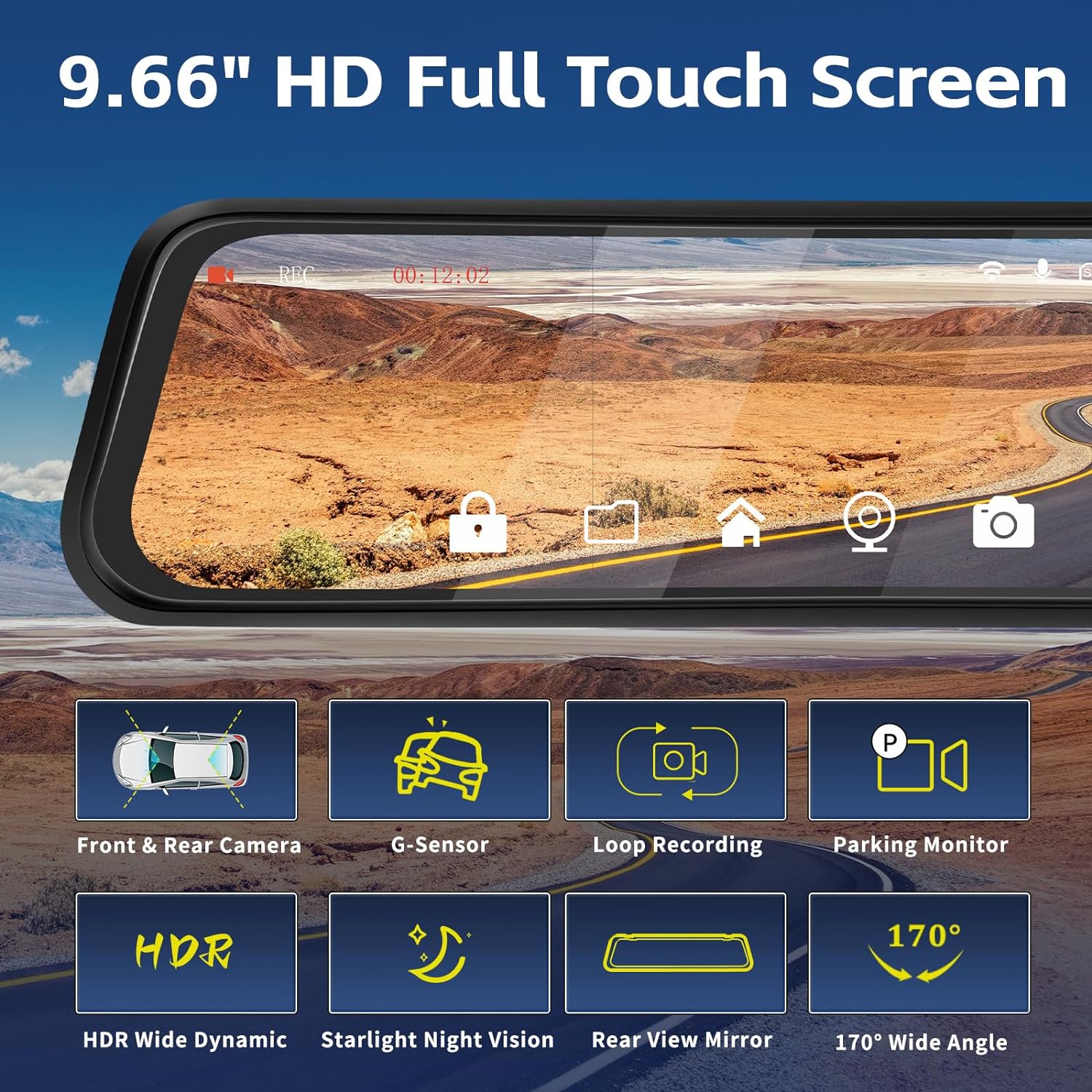 10 IPS Full Touch Screen 1080P Dash Cam Auto DVR Achteruitrijcamera Videorecorder G-Sensor Parkeermonitor kopen vanaf een prijs van 54