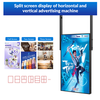 Pantalla Digital de Doble Cara de 43, 49, 55 y 65 Pulgadas, Pantalla LCD Colgante de Techo, Pantalla Publicitaria Legible Bajo la Luz Solar, Premium
