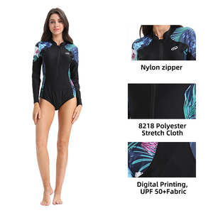 Maillots de bain personnalisés pour la plage, le surf et la natation, protection <span class=keywords><strong>UV</strong></span>/soleil, vêtements de bain pour femmes, UPF 50+, manches longues, rash guard - Product Image 3