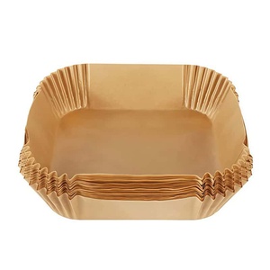 Papiers sulfurisés jetables pour friteuse à air, carrés, 100 pièces, antiadhésifs, résistants à l'huile - Product Image 2