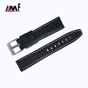 Latest Design Factory Custom <b>Wholesale</b> Soft Charm 24mm Italian Calf Leather <b>Watch</b> Strap Stainless Steel <b>Buckle</b> Pin <b>Buckle</b> Clasp - Product Image 1