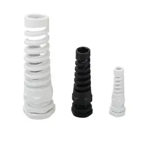 OUORO G3/8F (4-8mm) IP68 waterproof plastic cable gland flex spiral nylon joint strain relief nylon glands