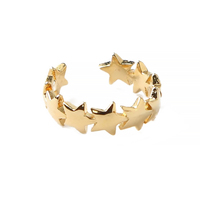 Gemnel 925 Sterling Silver Anting Manset Telinga Bintang Satu Potong Baru