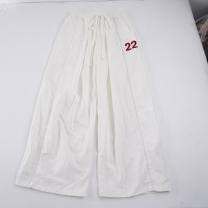 Pantalon Palazzo Fluide Taille Basse pour Femme, Coupe Ample Décontractée, Respirant, Style Streetwear Audacieux, 100% Nylon - Product Image 2