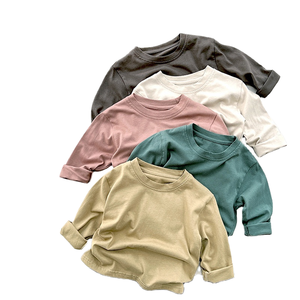 Chemise à manches longues pour bébé garçon, col rond, 100% coton, imprimé perlé, blanc, vêtements pour enfants, printemps-automne - Product Image 1