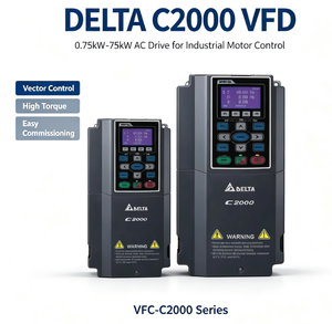 อินเวอร์เตอร์เกรดอุตสาหกรรม380V ตัวแปรความถี่5.5KW Delta VFD - Product Image 1