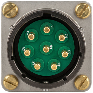 ZH8525 10N18B8GPNH ซ็อกเก็ตแบบวงกลม 8 พิน พร้อมตัวล็อคแบบ Bayonet ชุบนิกเกิล กันน้ำ สำหรับเชื่อมต่อสัญญาณอุตสาหกรรม - Product Image 1