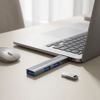 Hub USB 3 en 1, adaptateur multiport, extension de ports USB, 1 port USB 3.0 et 2 ports USB 2.0 pour ordinateur portable, PC, MacBook, Mac Pro, Mac Mini