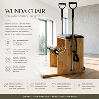 Chaise Wunda Pilates MJD-M401A, structure ergonomique pour des exercices de stabilité et de force avancés