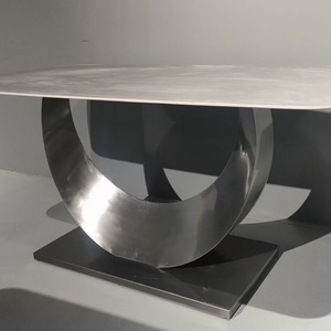 Stainless Steel Dining Table Legs Contemporary Modern Design Restaurant Furniture - Product Image 1