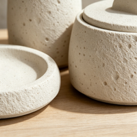 Ensemble de salle de bain moderne à texture terrazzo, 4 pièces, distributeur de savon en résine, pot de rangement, décoration minimaliste moderne pour la maison