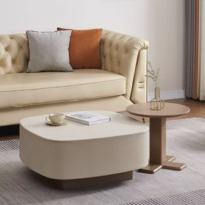 Set Tavolino da Caffè e Tavolino Laterale Minimalista con <span class=keywords><strong>Vetro</strong></span> Fumé e Finitura Opaca - Product Image 5