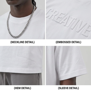 เสื้อยืดคุณภาพสูง 230GSM ผ้าฝ้าย 100% สำหรับผู้ชาย ต้านเชื้อแบคทีเรีย ทรงโอเวอร์ไซส์ ผ้าทรายสองชั้น เสื้อยืดเปล่าสไตล์อเมริกันเรโทร สตรีทแวร์ แบบเรียบ - Product Image 3
