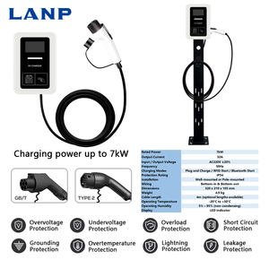 <span class=keywords><strong>Cargador</strong></span> de Vehículos Eléctricos de 7KW Monofásico 32A con Cable de 4m <span class=keywords><strong>TIPO</strong></span> 2 GB/T, Estación de Carga Inteligente de CA Montada en Pared <span class=keywords><strong>para</strong></span> Uso Doméstico - Product Image 2
