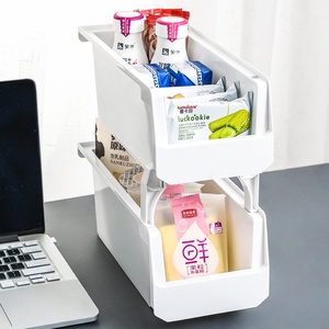 Household Stackable Multi-layer <b>Kitchen</b> <b>Storage</b> <b>Rack</b> Drawer Type Large Opening Miscellaneous <b>Storage</b> Basket Plastic Food Basket - Product Image 2