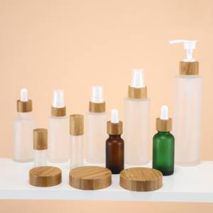 Flacon diffuseur réutilisable, durable et portable, avec couvercle en bambou, anti-fuite, recyclable, bouchon à vis, compte-gouttes pour huiles essentielles et cosmétiques - Product Image 3