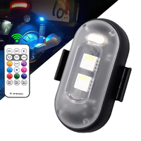 A80 Wasserdichte RGB LED-Stroboskoplichter mit Kabelloser Fernbedienung, Notfall-Warnleuchte, Anti-Kollisions-Licht für Auto und Fahrrad