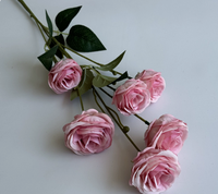 AM-AFA15 Ammy 6 Rosen Künstliche Blumen Seidenrosen-Blumenstrauß 76cm Muttertag Heimdekoration