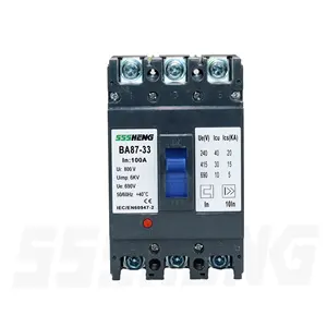 SSSHENG circuit breaker BA87 BA88 BA99 MCCB BA87-33 3P 50A 25kA breaker switch