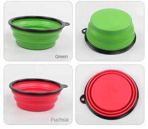 Taşınabilir Anti-tip silikon katlanır köpek kase plastik kedi maması & su kasesi Canine & Feline Pet sahipleri için arkadaşı - Product Image 5