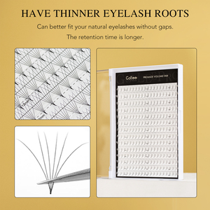 Dài Gốc Promade Hẹp Người Hâm Mộ Cashmere Lash Mở Rộng Nguồn Cung Cấp Matte Nhãn Hiệu Riêng Khối Lượng Premade Fan Lông Mi Lông Mi Mở Rộng - Product Image 4