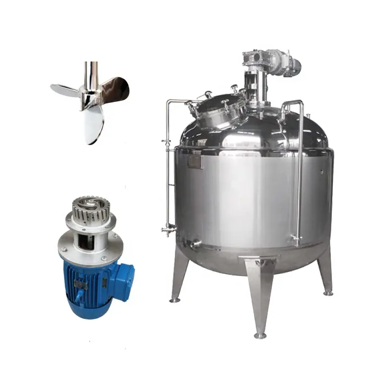 100l 1000 liters 500l shampoo cosmetic paste homogenizer mixer machine stainless steel double jacketed mixing tank with agitator
